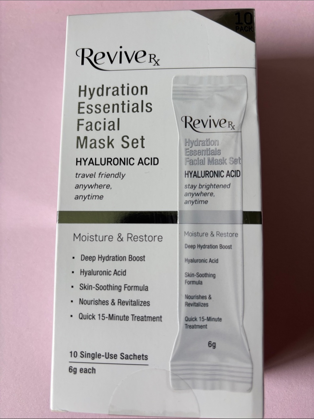 New Hydration Essentials Facial Mask Set - White Sachets (10 Pack)